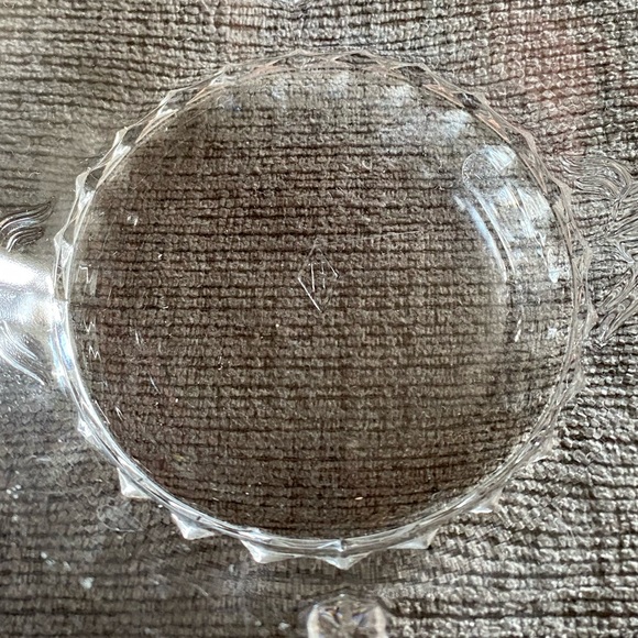 Vintage Heisey Plantation Pineapple Crimped Double Handled Candy Trinket Bowl - Picture 6 of 8